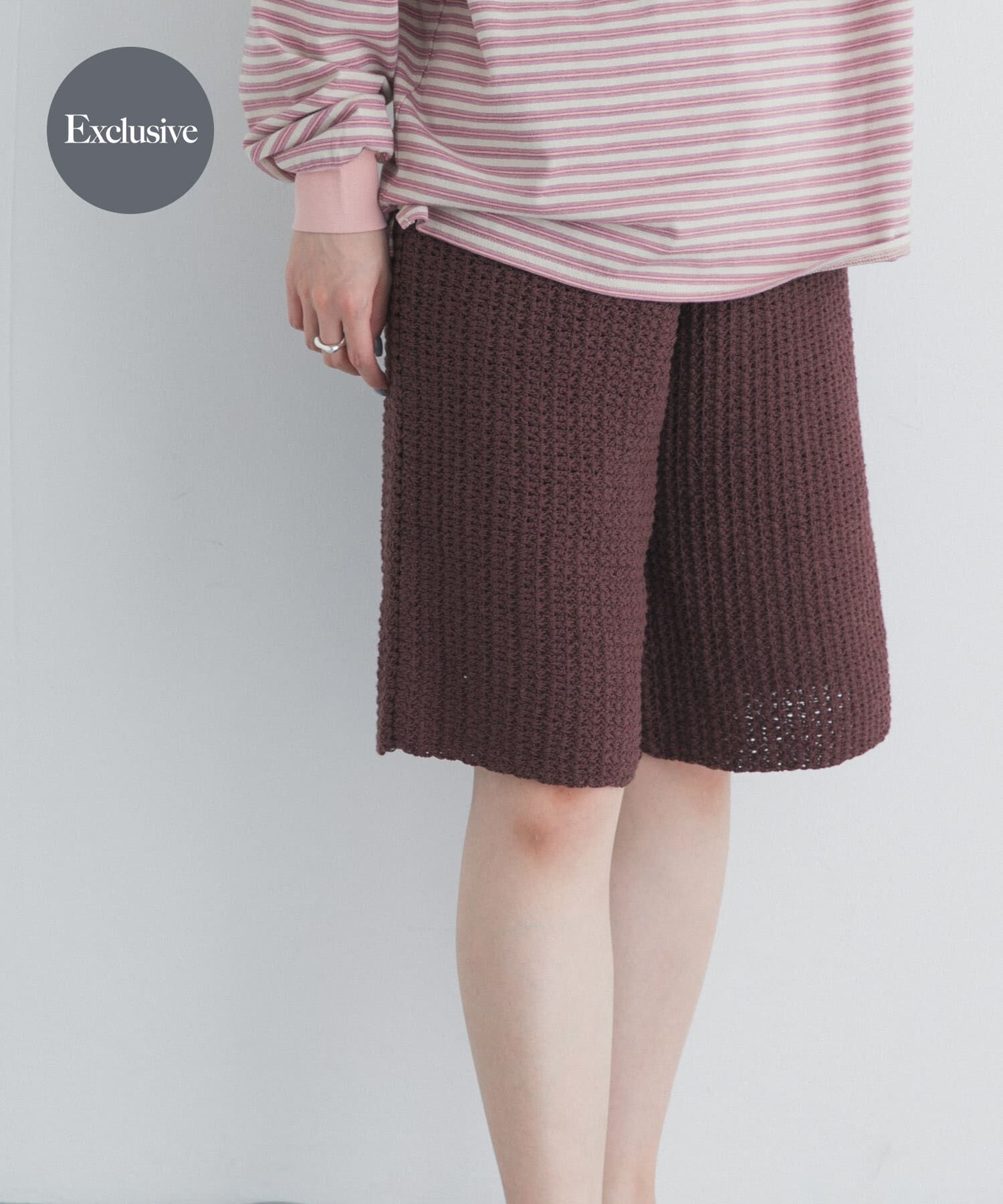 URBAN RESEARCH DOORS「『別注』AFLOAH&times;DOORS　KNIT SHORT PANTS」|その他|ブラウン