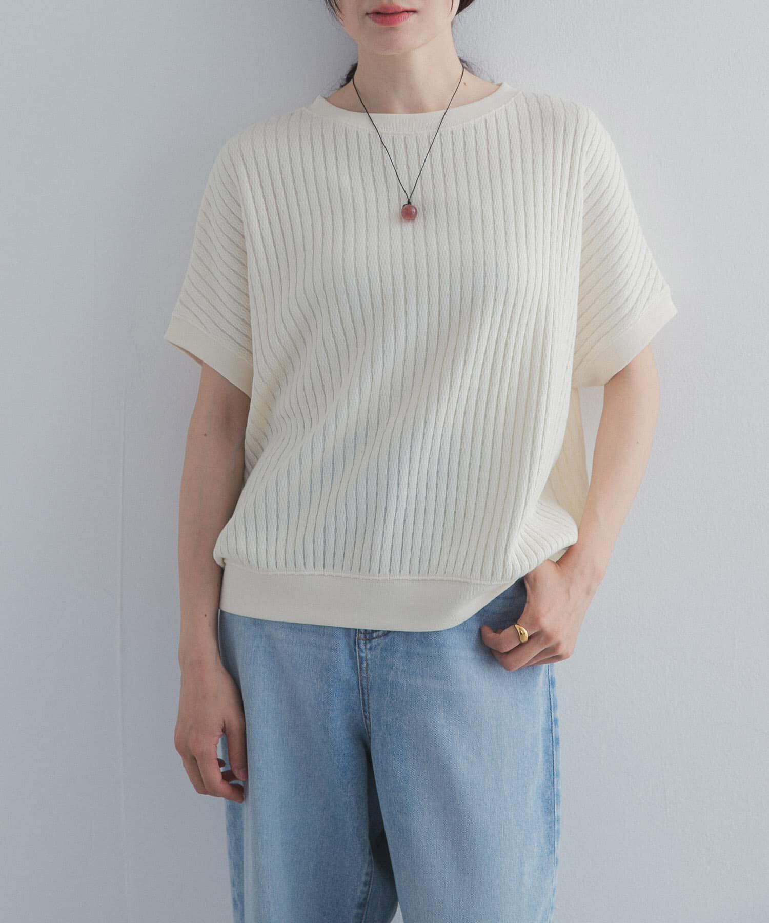 URBAN RESEARCH DOORS「ハニカムタックフレンチプルオーバー」|Tシャツ・カットソー|