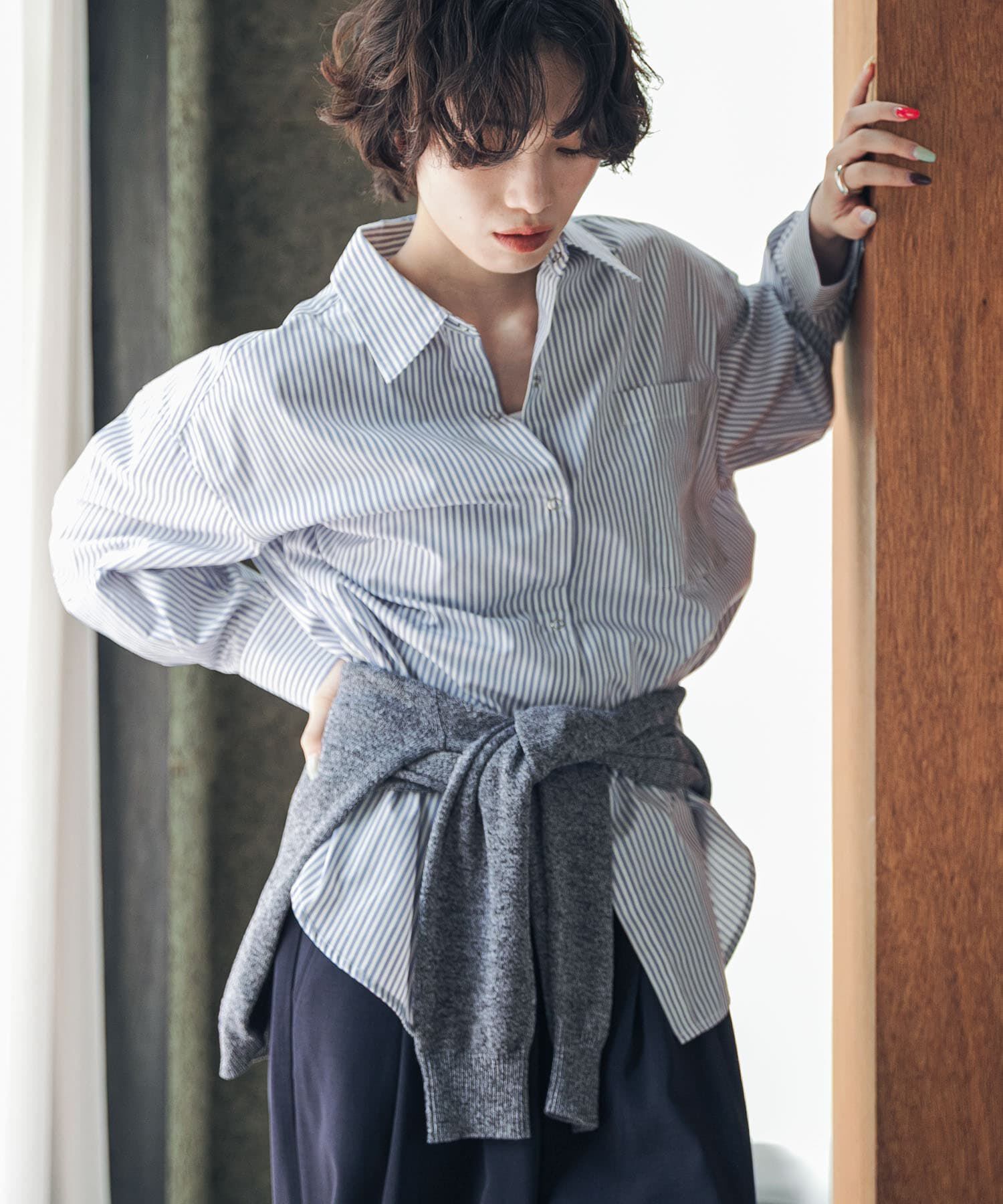 URBAN RESEARCH DOORS「『速乾/イージーケア/UVカット』『UR TECH』Aircareリングドットシャツ 26AW」|シャツ・ブラウス|