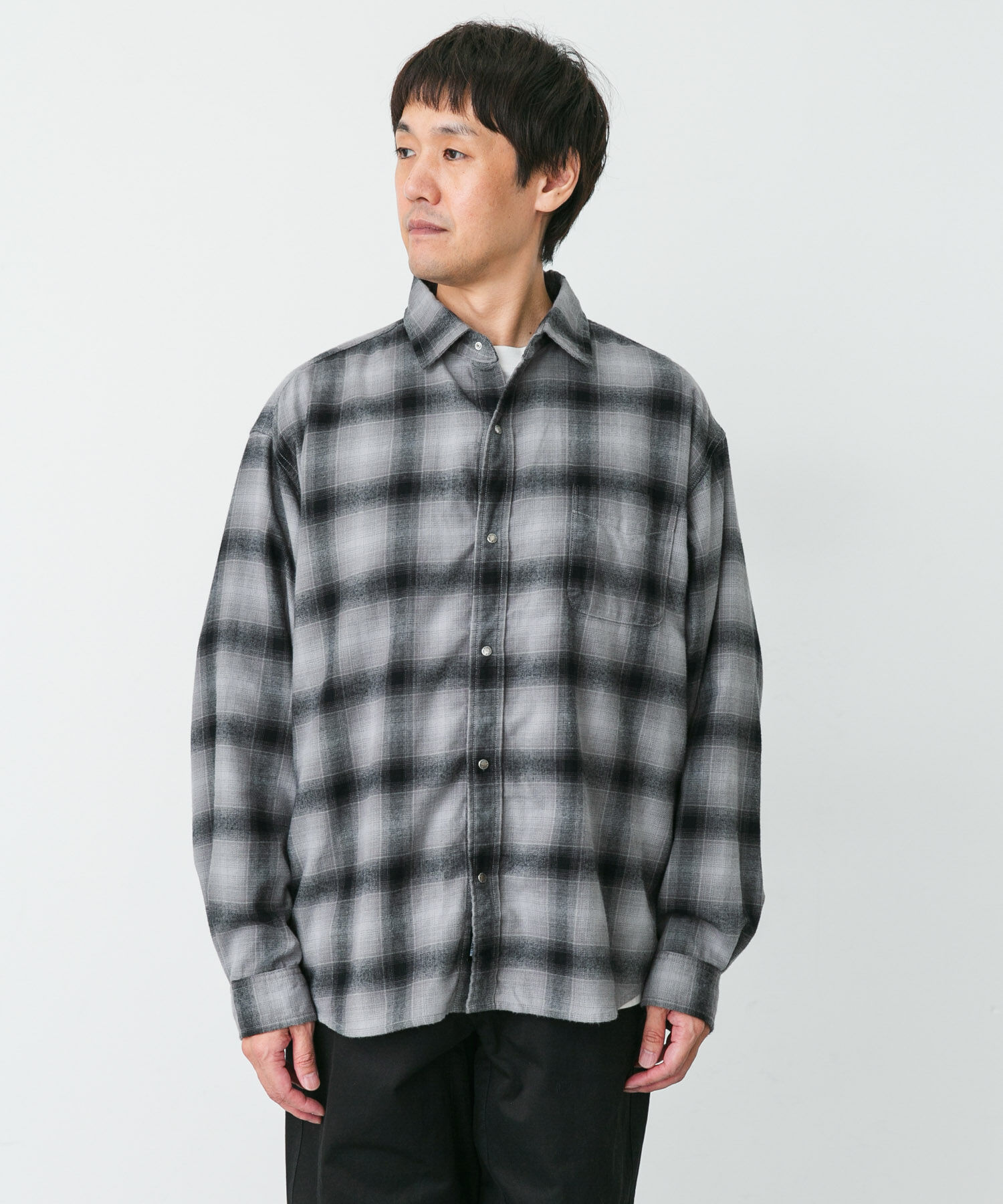 URBAN RESEARCH DOORS「THE NORTH FACE　FLANNEL OMBRE CHECK SHIRTS」|シャツ・ブラウス|