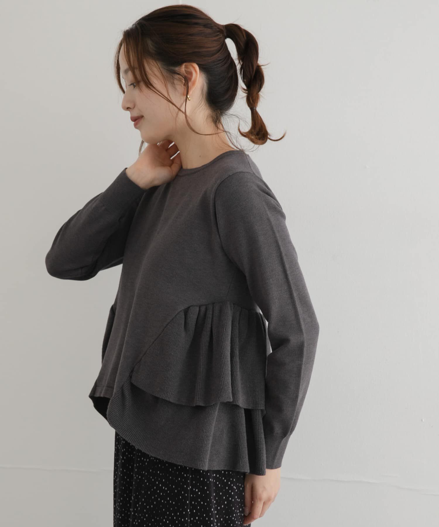 Sonny Label 「『WEB限定』フリルペプラムニットプルオーバー」|ニット・セーター|