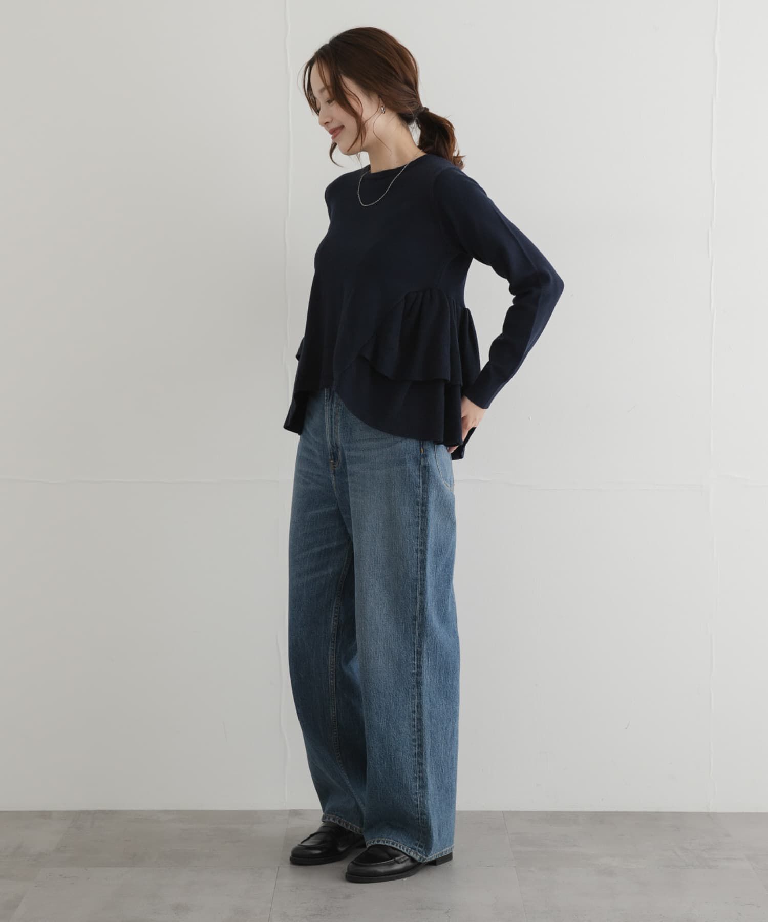 Sonny Label 「『WEB限定』フリルペプラムニットプルオーバー」|ニット・セーター|