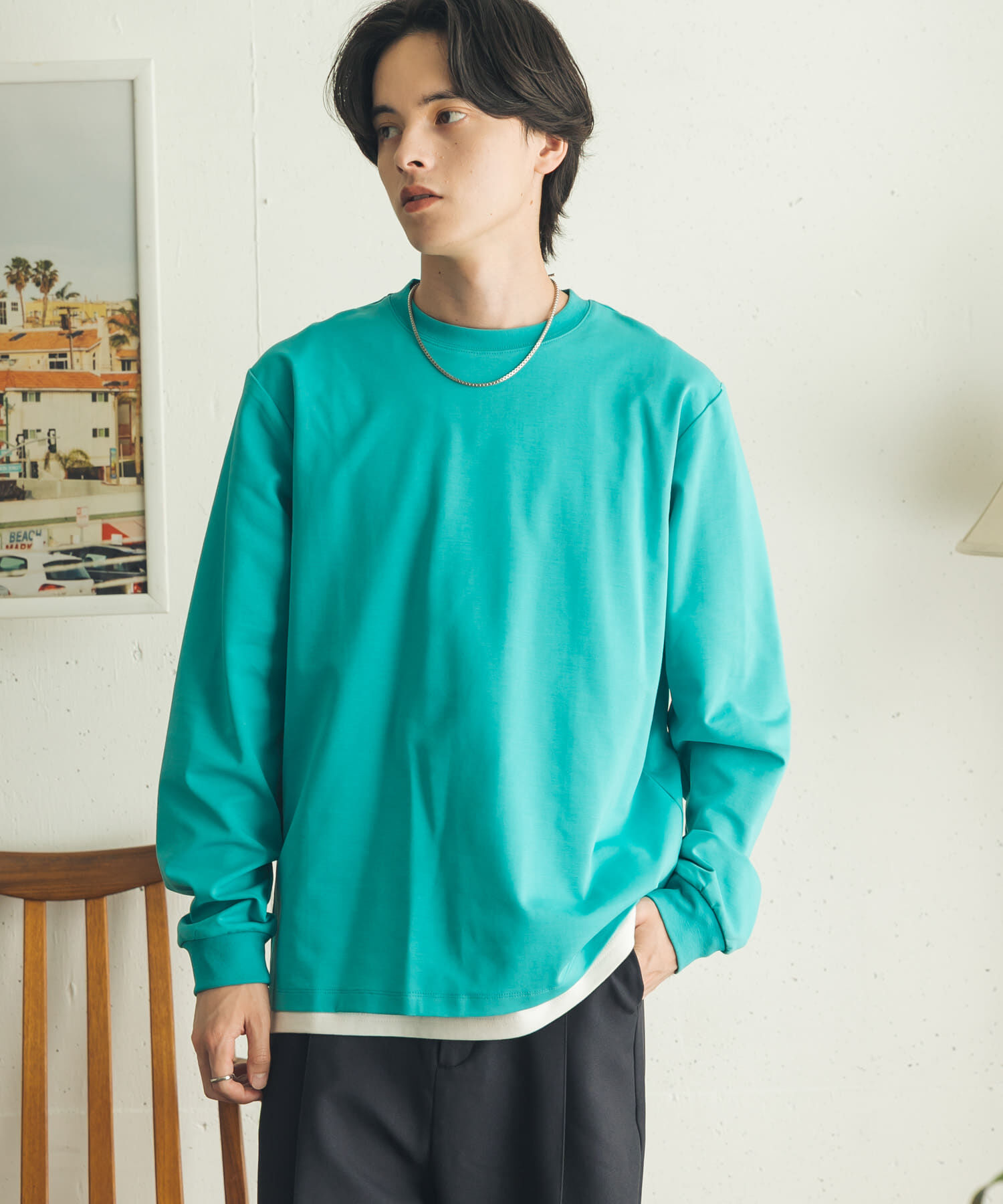 SENSE OF PLACE by URBAN RESEARCH「『イージーケア/吸水速乾』コンフォートロングTシャツ」|Tシャツ・カットソー|
