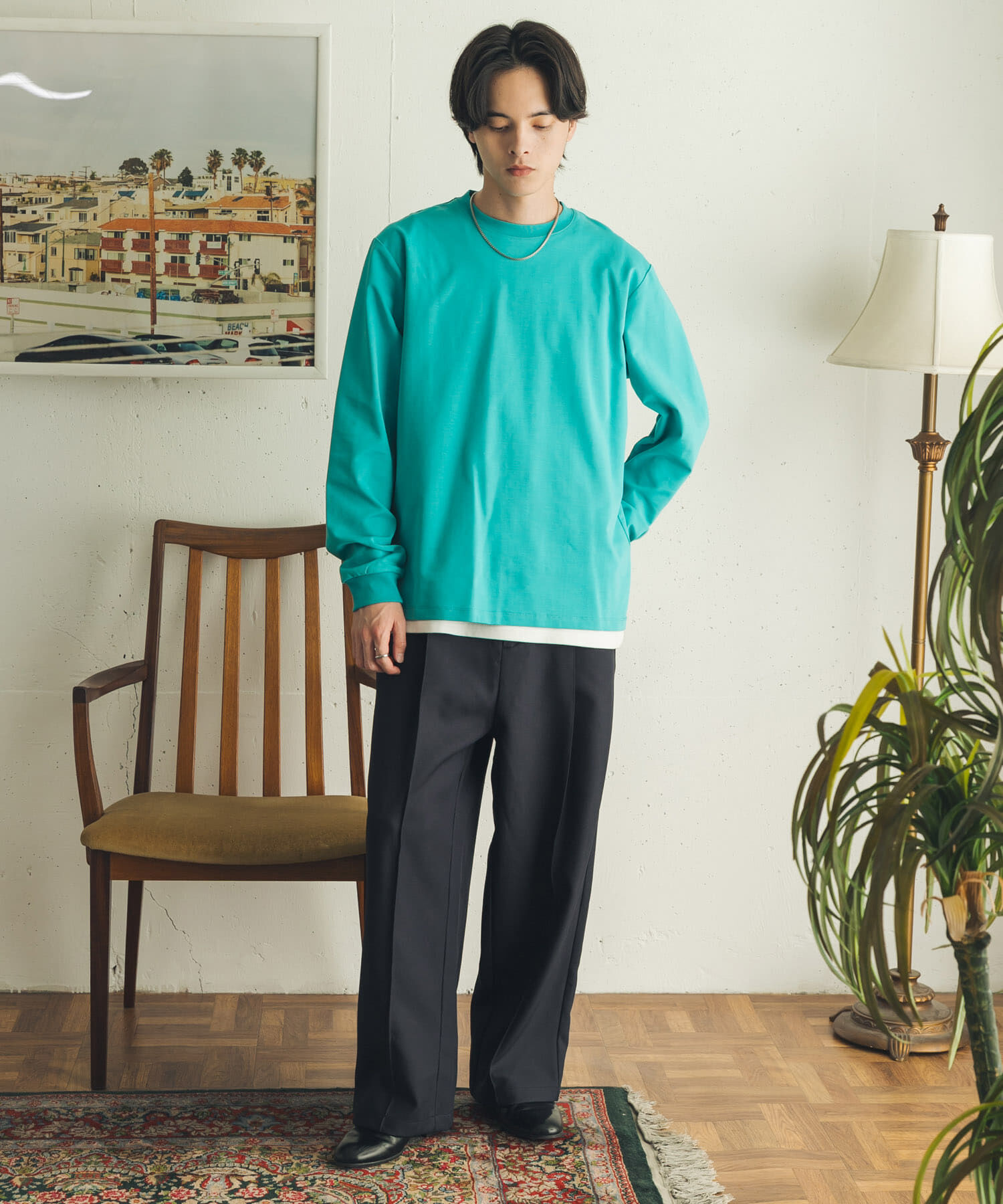 SENSE OF PLACE by URBAN RESEARCH「『イージーケア/吸水速乾』コンフォートロングTシャツ」|Tシャツ・カットソー|