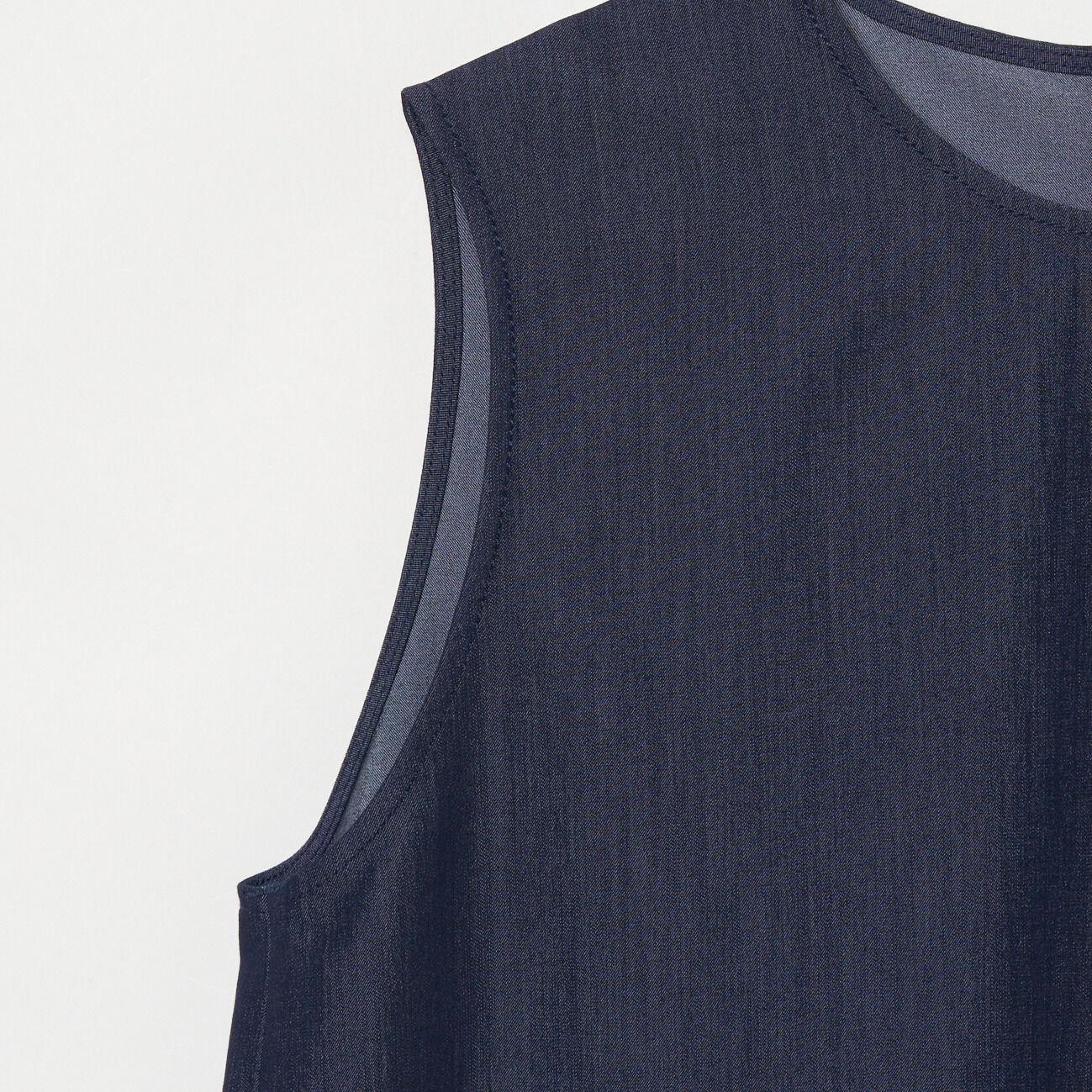 HELIOPOLE「HELIOPOLE DENIM SLEEVELESS BLOUSE」|シャツ・ブラウス|