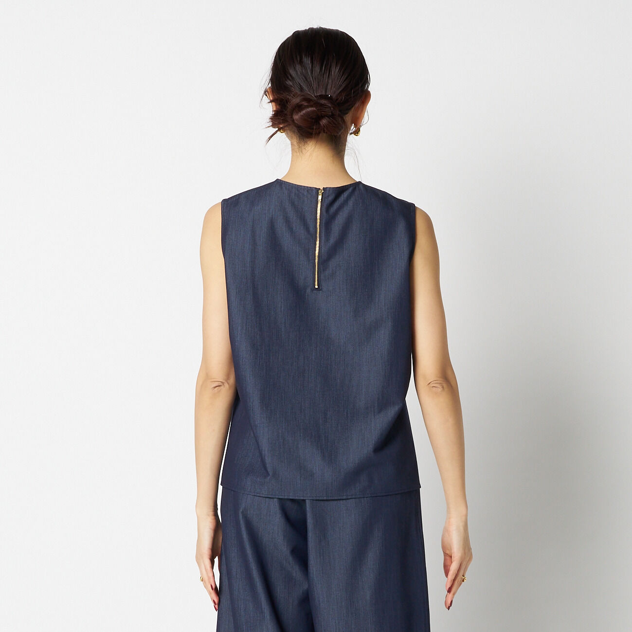 HELIOPOLE「HELIOPOLE DENIM SLEEVELESS BLOUSE」|シャツ・ブラウス|
