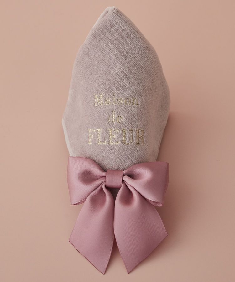 Maison de FLEUR「ビッグリボンタオルハンカチ」|ハンカチ|ピンク