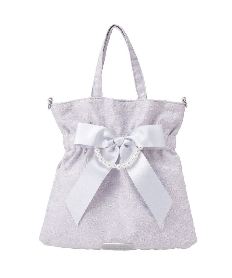 Maison de FLEUR「【2Way】ブルーマニアリボン2Wayトートバッグ」|トートバッグ|