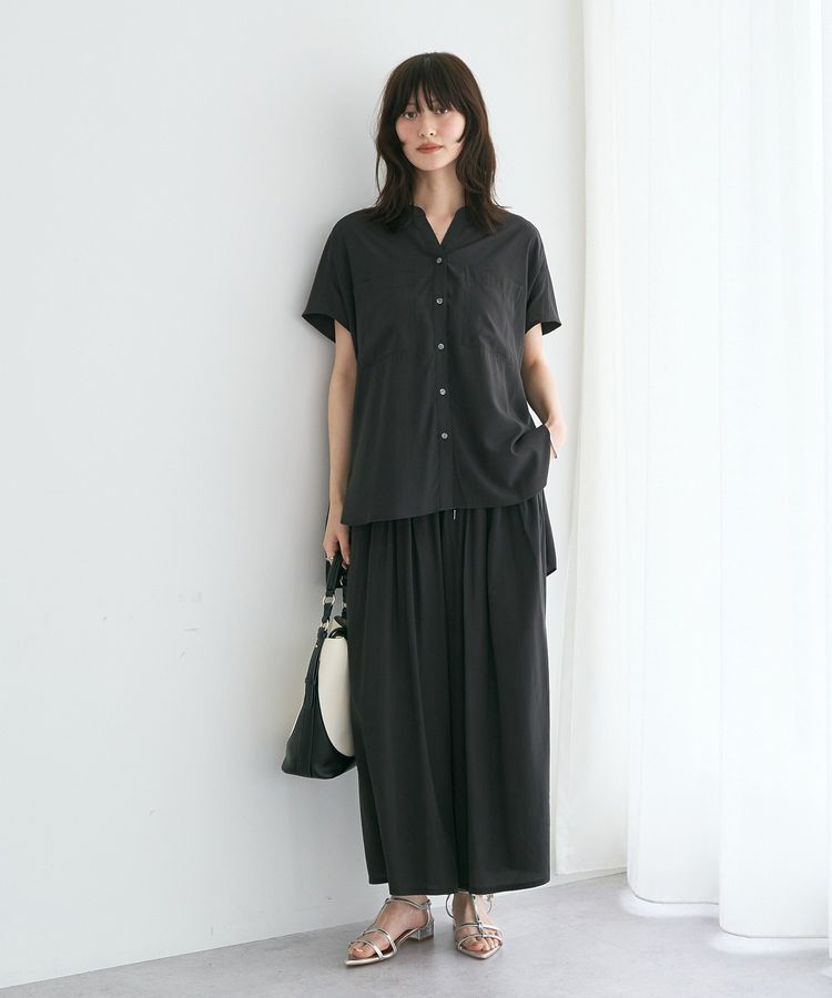 YECCA VECCA「【接触冷感/セットアップ可能】シルキータックワイドパンツ」|その他|