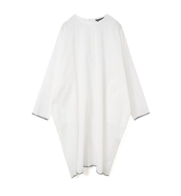mizuiro ind「mizuiro ind ブランケットステッチワイドワンピース」|ワンピース|
