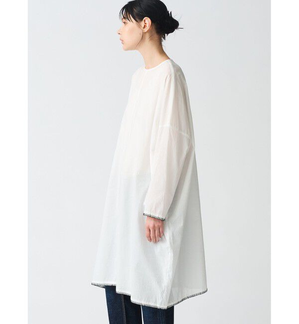 mizuiro ind「mizuiro ind ブランケットステッチワイドワンピース」|ワンピース|