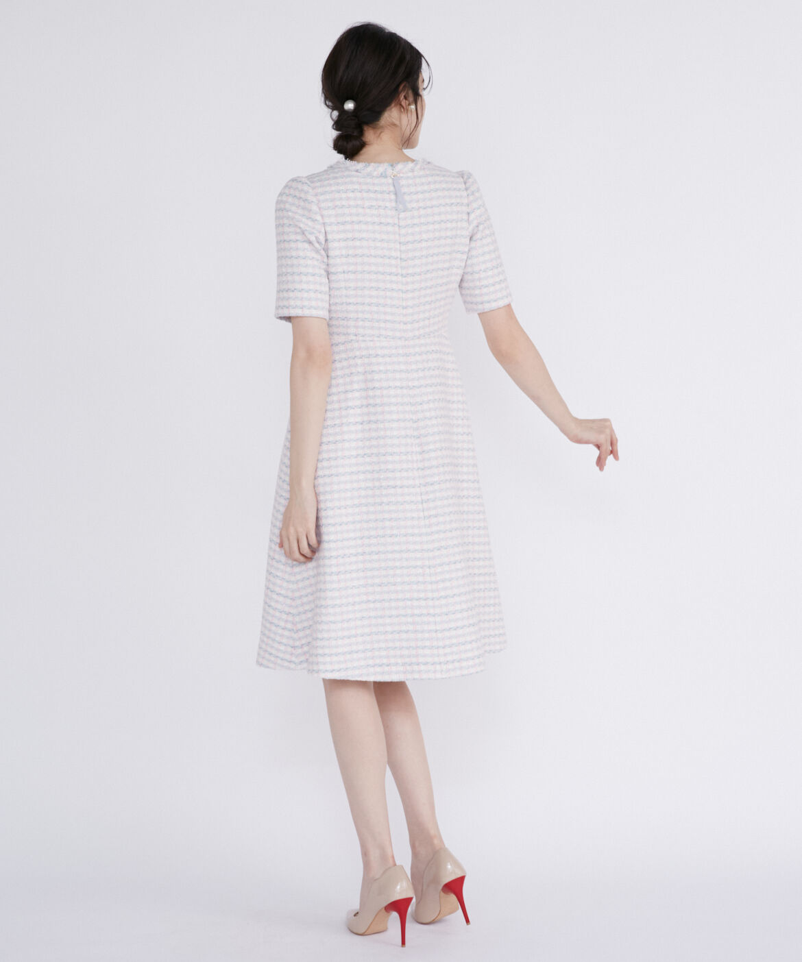 Maglie le cassetto「《M Maglie le cassetto》ファンシーツイードワンピース《Linton Tweeds》」|ワンピース|