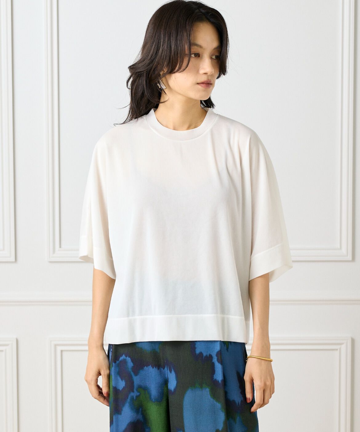 INED「《大きいサイズ》シアーオーバーサイズカットソー」|Tシャツ・カットソー|