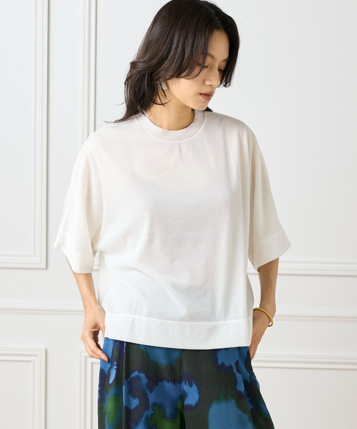 INED「《大きいサイズ》シアーオーバーサイズカットソー」|Tシャツ・カットソー|