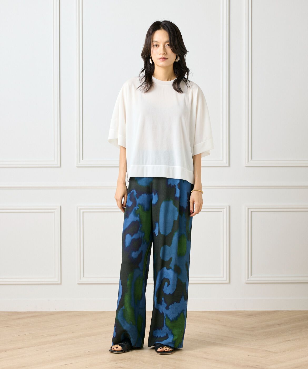INED「《大きいサイズ》シアーオーバーサイズカットソー」|Tシャツ・カットソー|