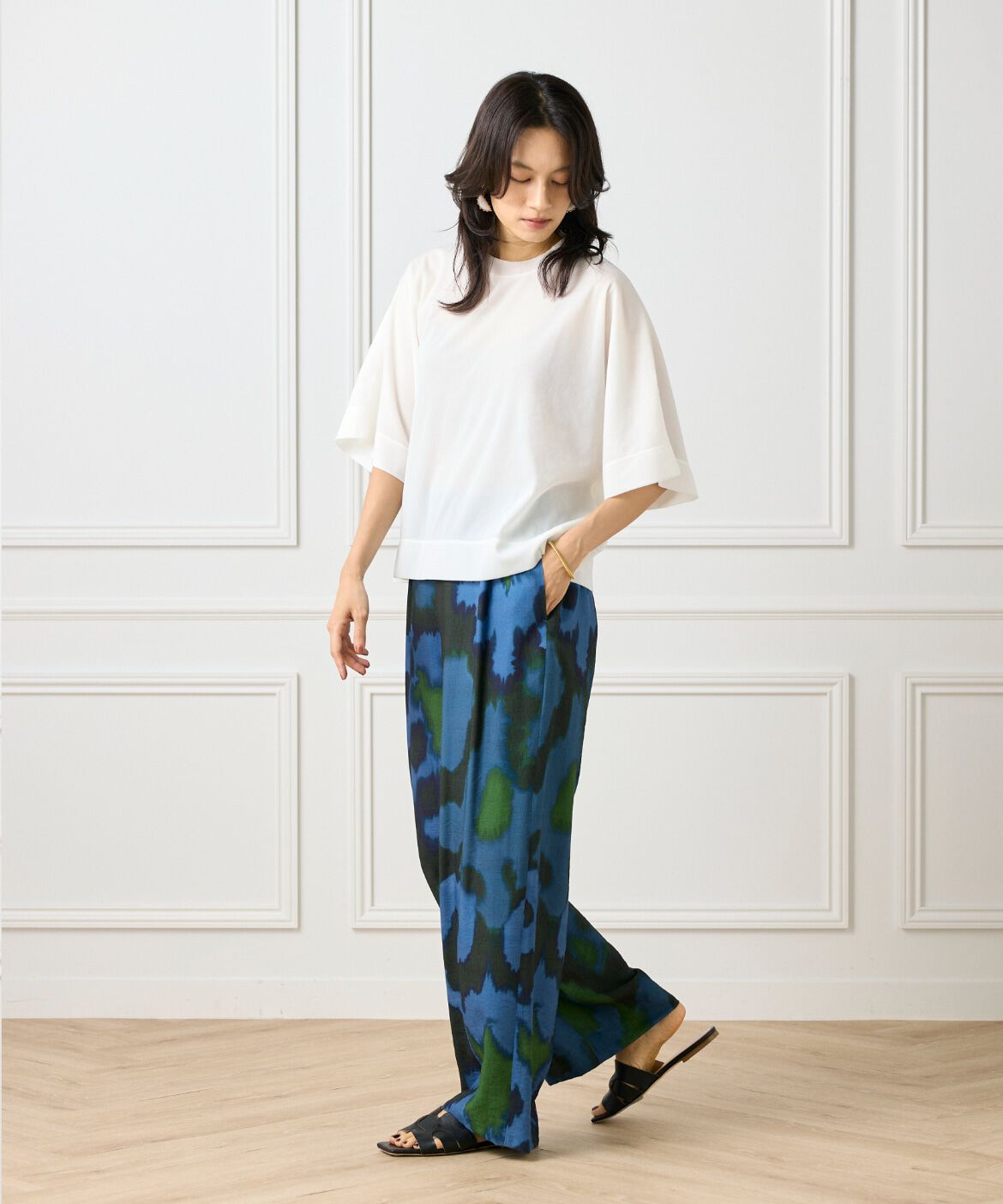 INED「《大きいサイズ》シアーオーバーサイズカットソー」|Tシャツ・カットソー|