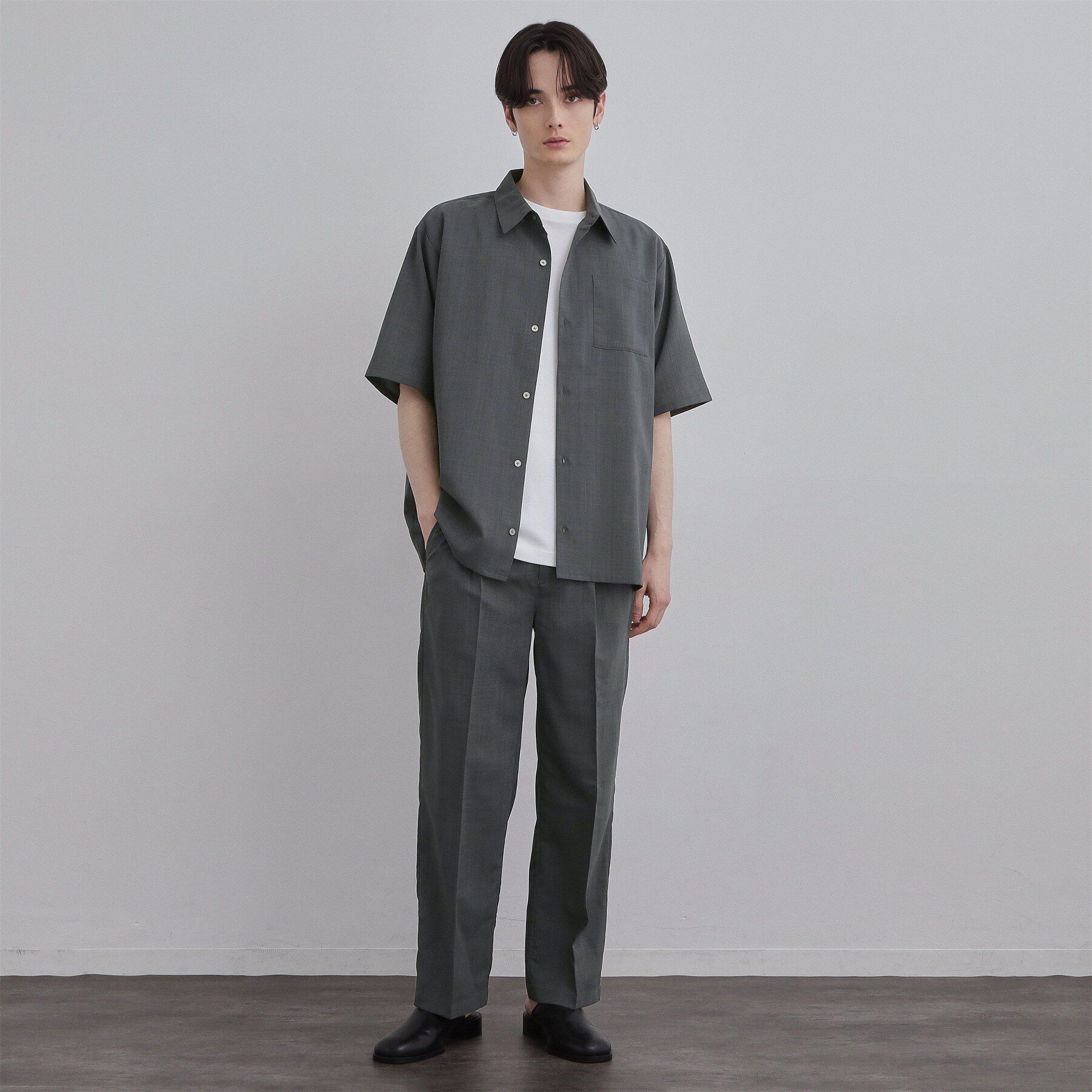 tk.TAKEO KIKUCHI「AIRY DRYレギュラーカラーシャツ/吸水速乾/UVカット/マシーンウォッシャブル/洗濯可/イージ」|シャツ・ブラウス|