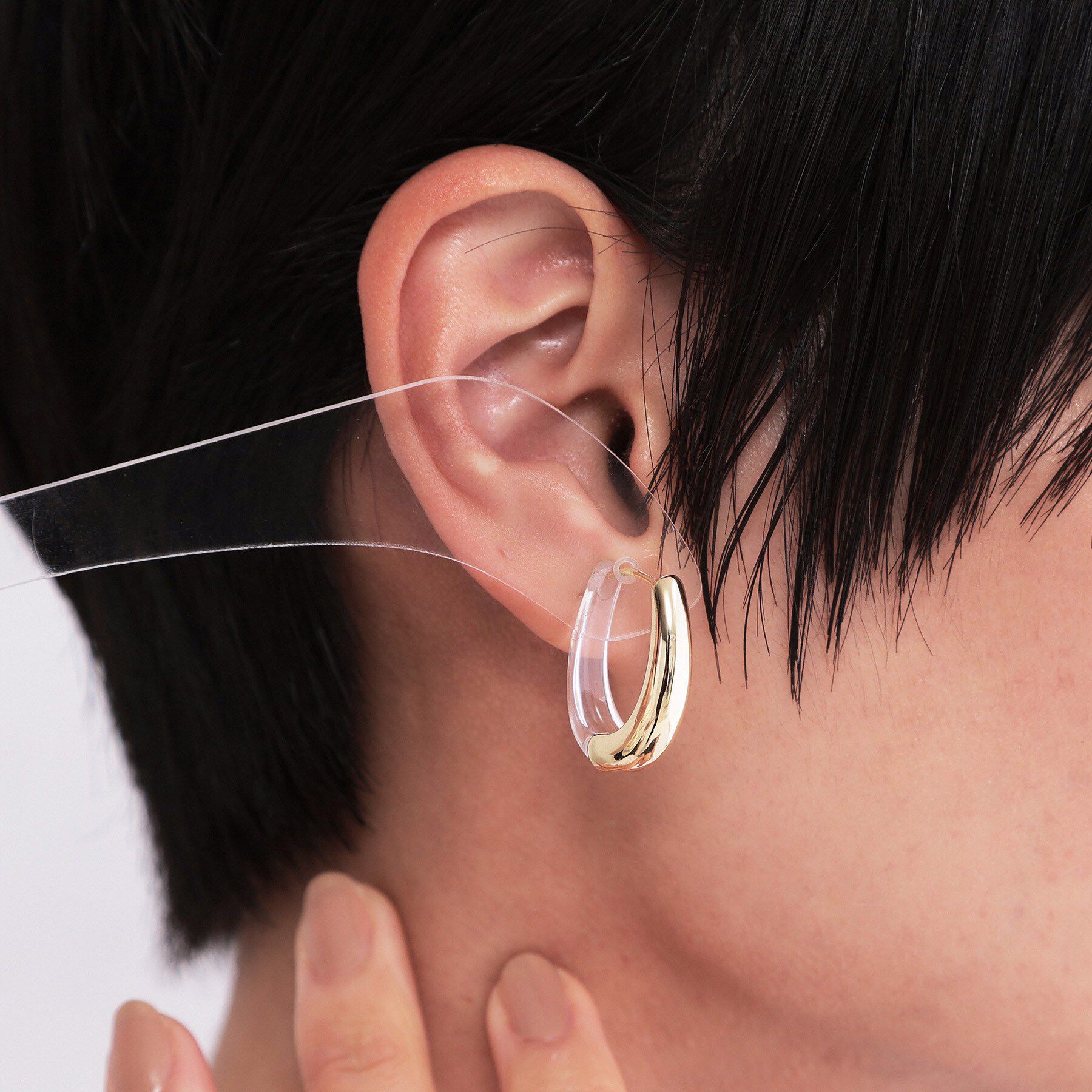 OPAQUE.CLIP「クリア&times;メタルコンビワンタッチピアス」|ピアス|