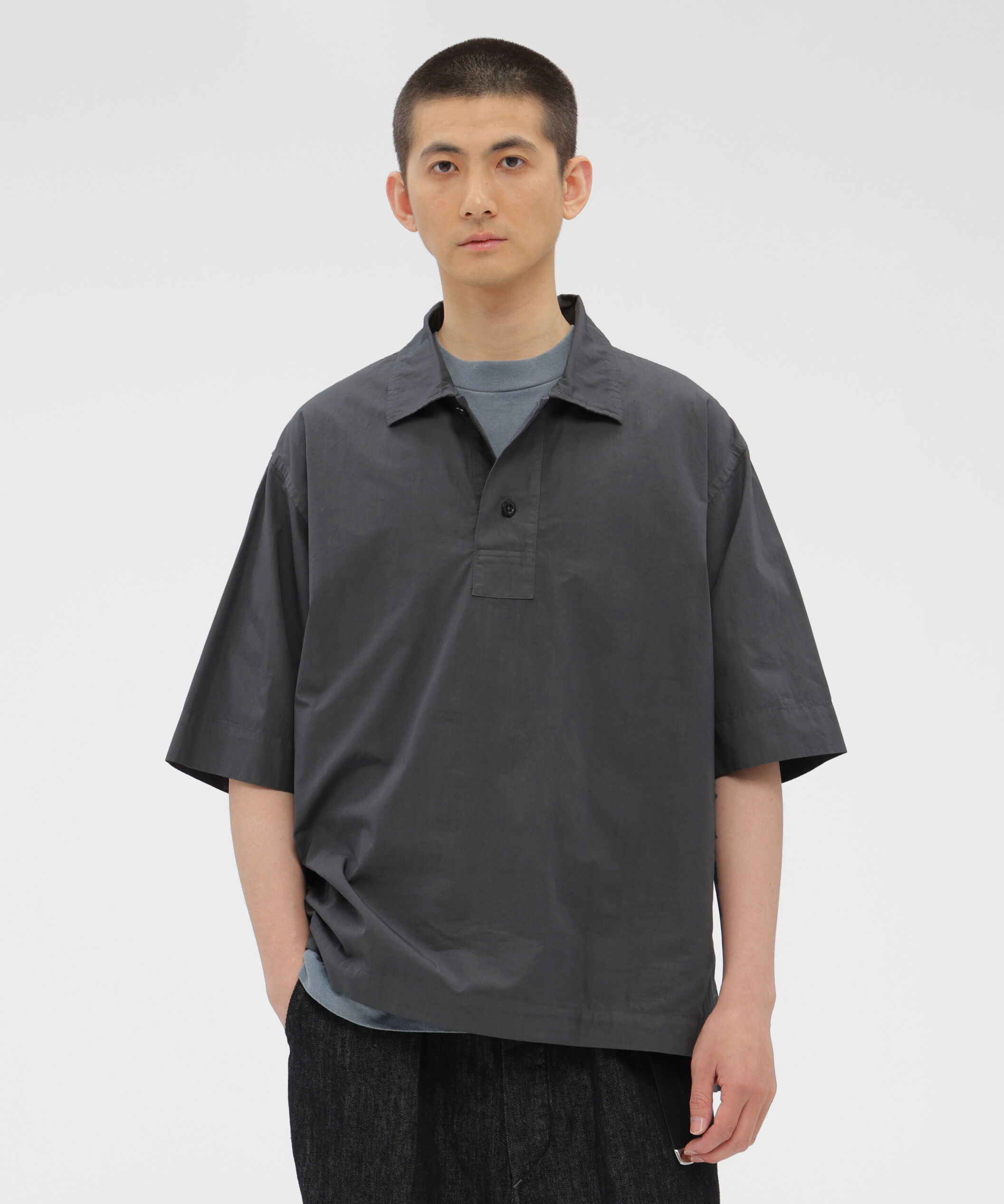 MHL.「COMPACT COTTON POPLIN SHIRT」|シャツ・ブラウス|MID GREY2