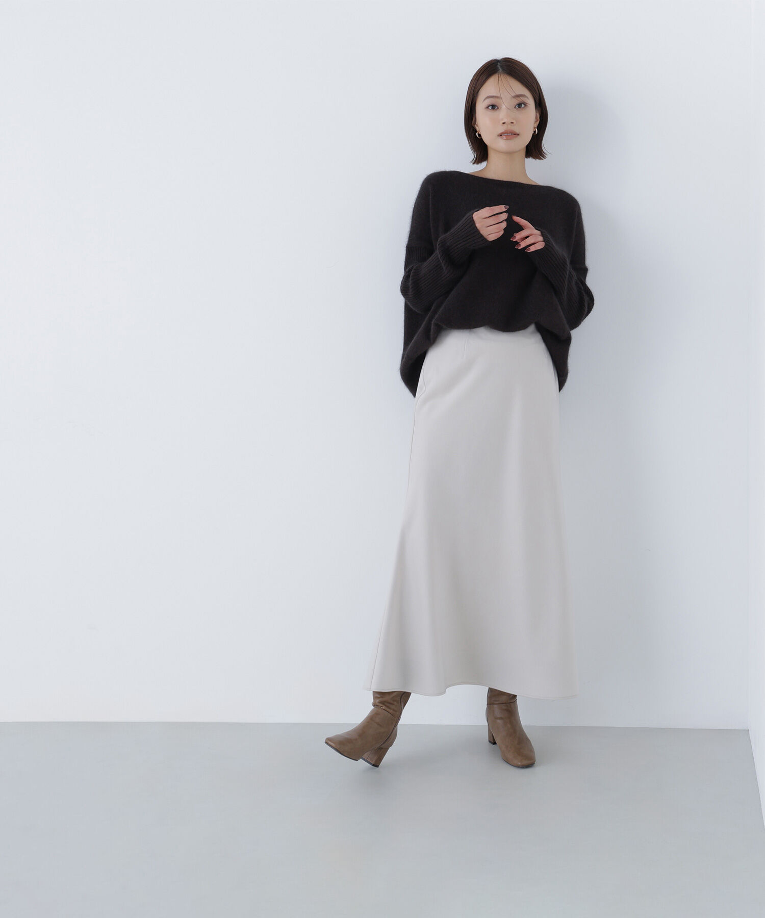  「ウールブレンドヘアリーニット」|ニット・セーター|