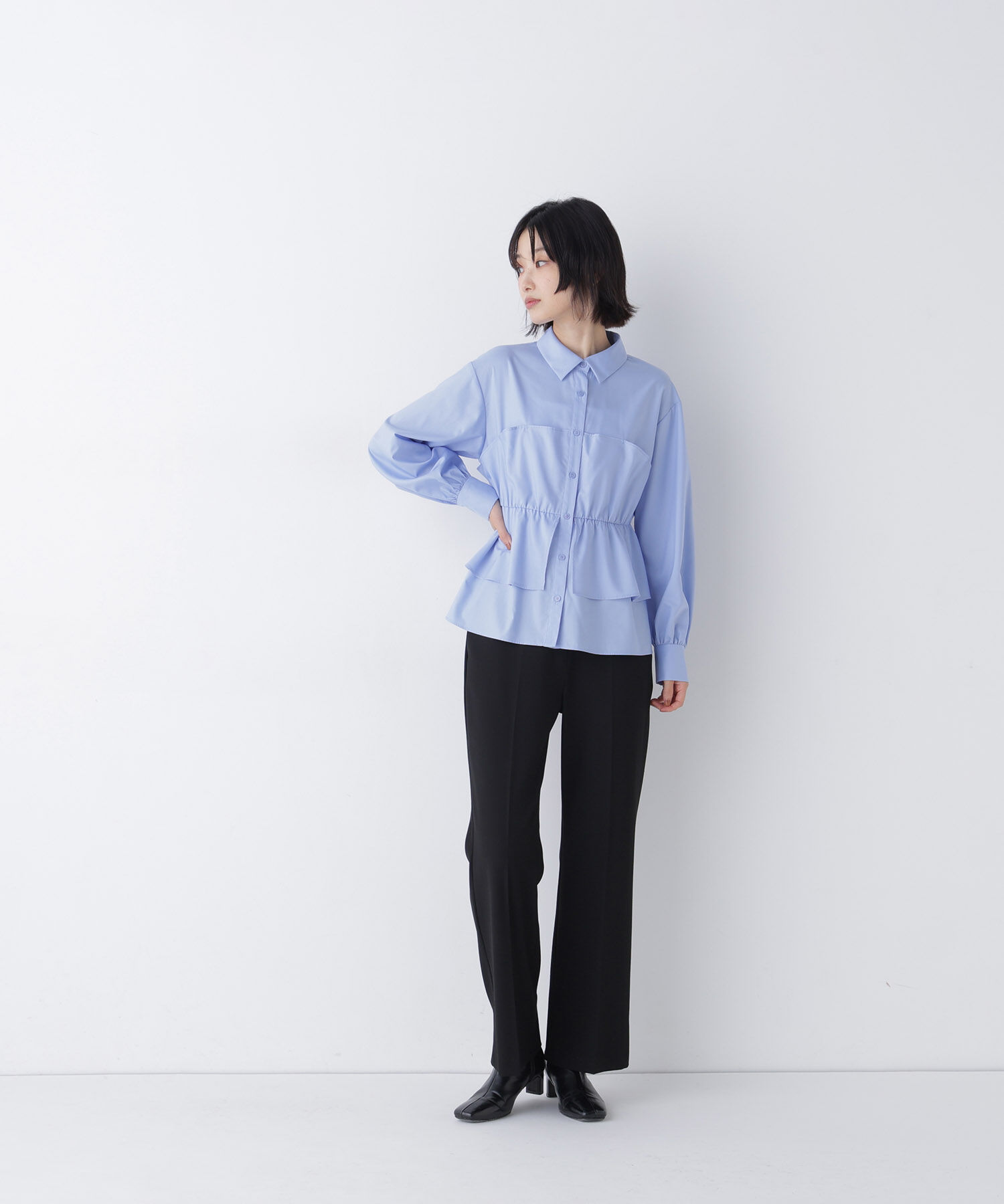  「フリルペプラムシャツ」|シャツ・ブラウス|