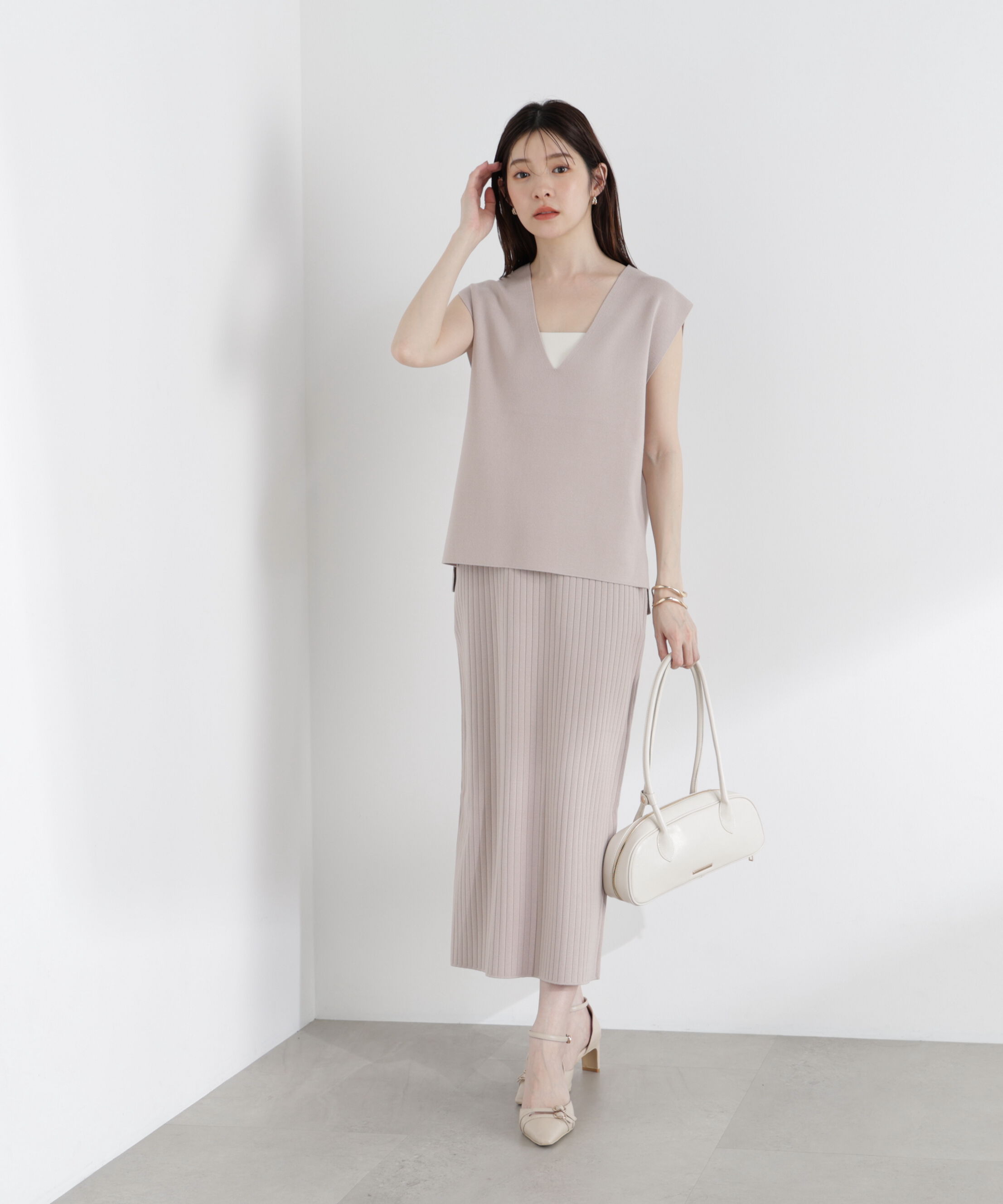 PROPORTION BODY DRESSING「ナローニットSETUP 25AW」|ワンピース|