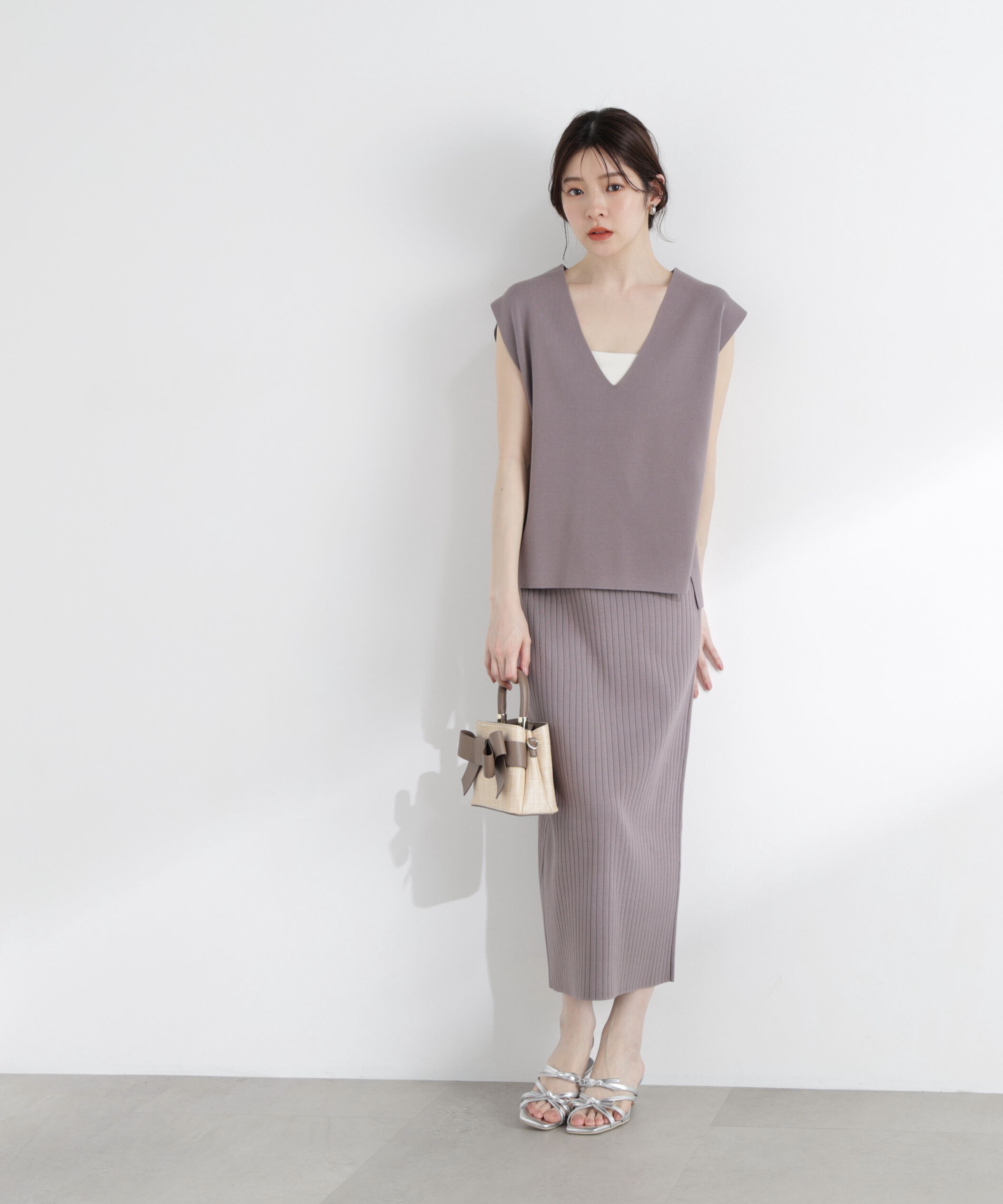 PROPORTION BODY DRESSING「ナローニットSETUP 25AW」|ワンピース|
