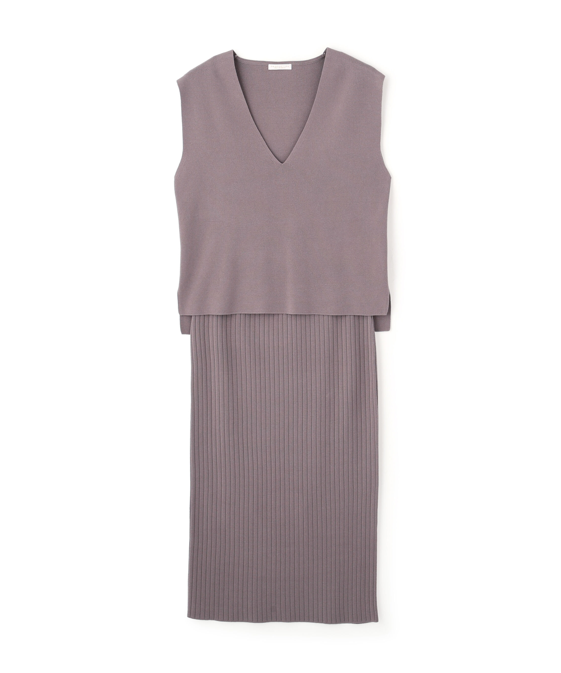 PROPORTION BODY DRESSING「ナローニットSETUP 25AW」|ワンピース|