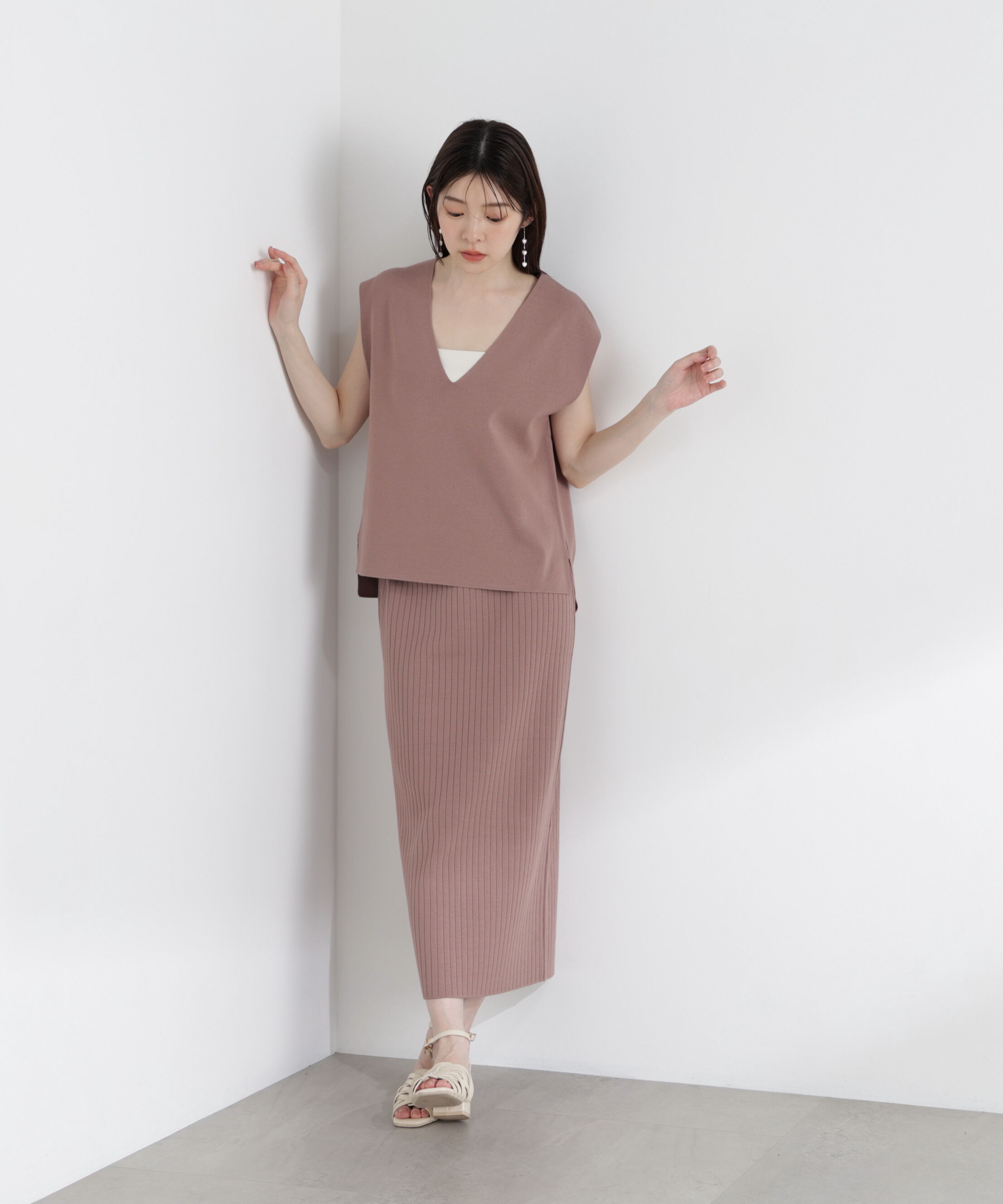 PROPORTION BODY DRESSING「ナローニットSETUP 25AW」|ワンピース|