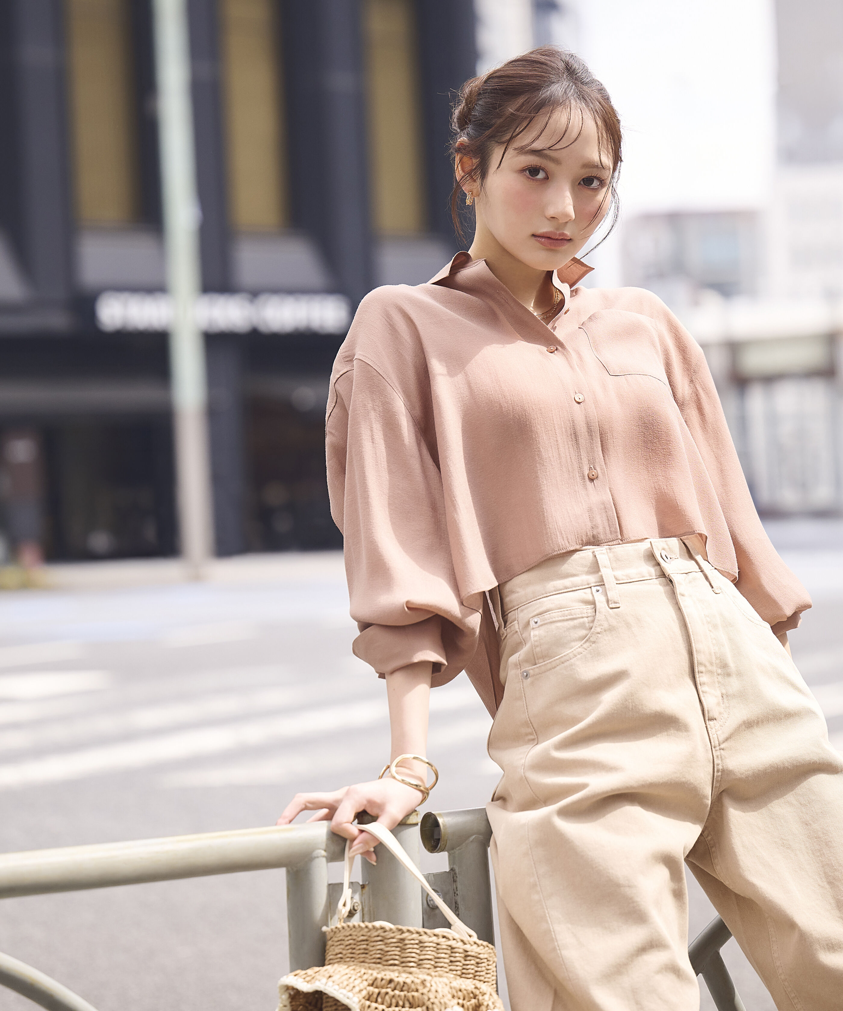 PROPORTION BODY DRESSING「短丈シアーシャツ 26SS」|シャツ・ブラウス|
