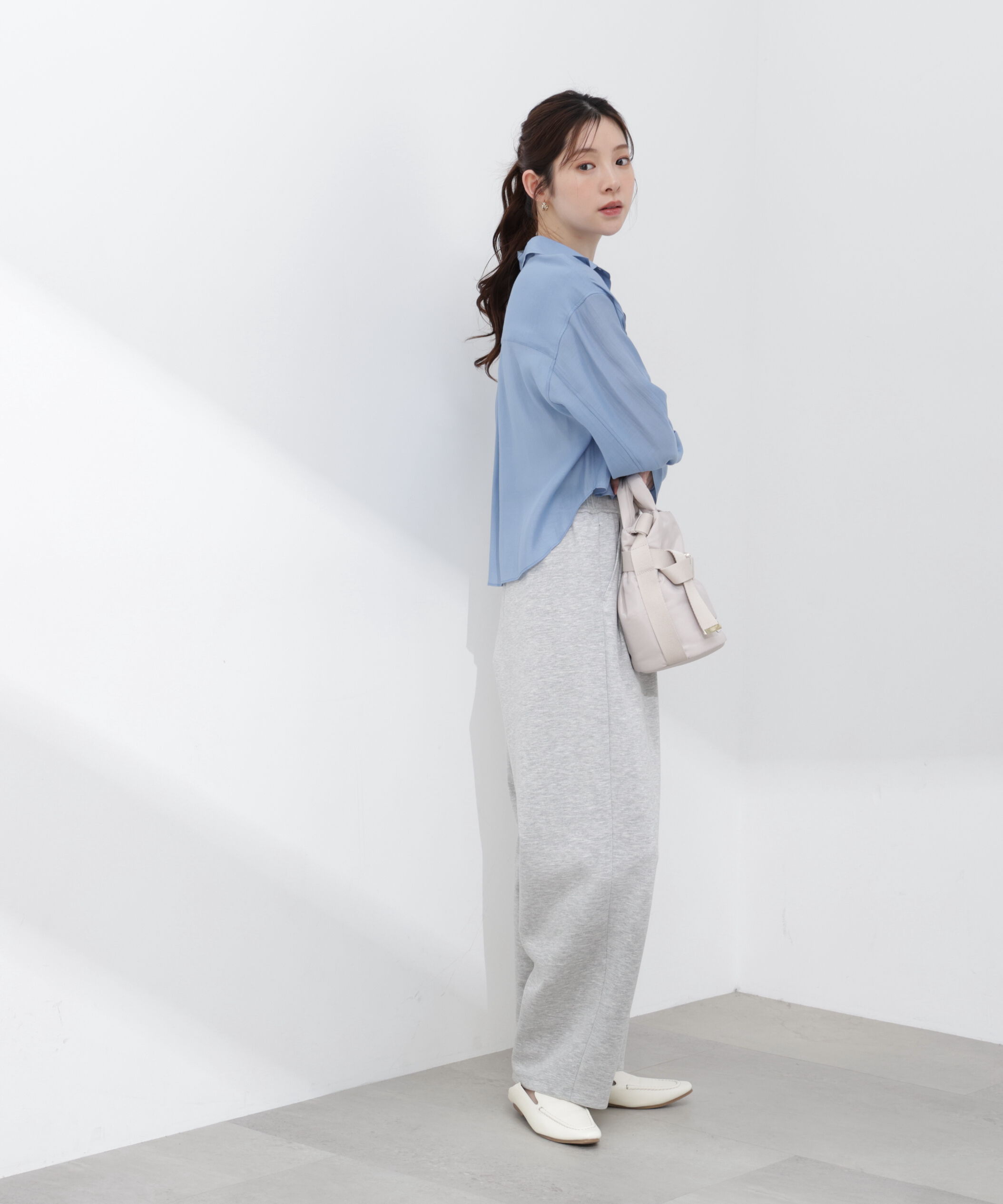 PROPORTION BODY DRESSING「短丈シアーシャツ 26SS」|シャツ・ブラウス|