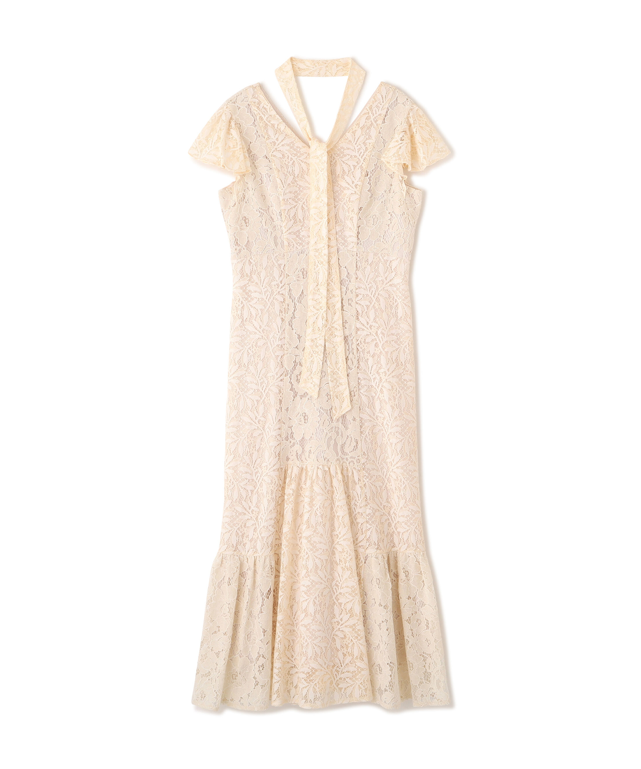 PROPORTION BODY DRESSING「〈Lou Lou fee（ルルーフェ）〉タイ付きレースワンピース」|ワンピース|