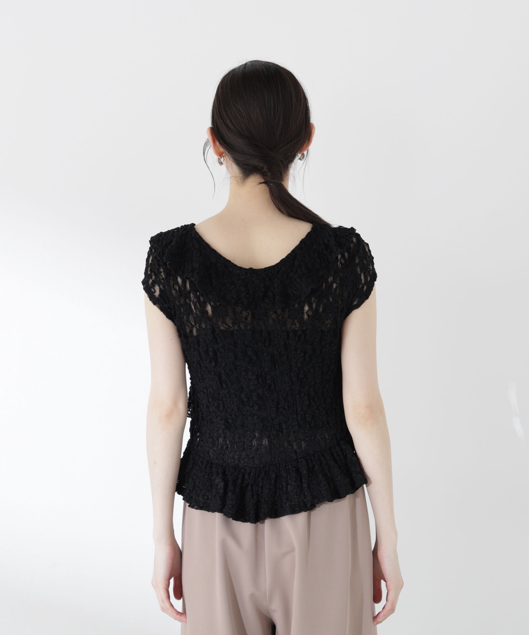 PROPORTION BODY DRESSING「ラッフルカットレーストップス」|Tシャツ・カットソー|