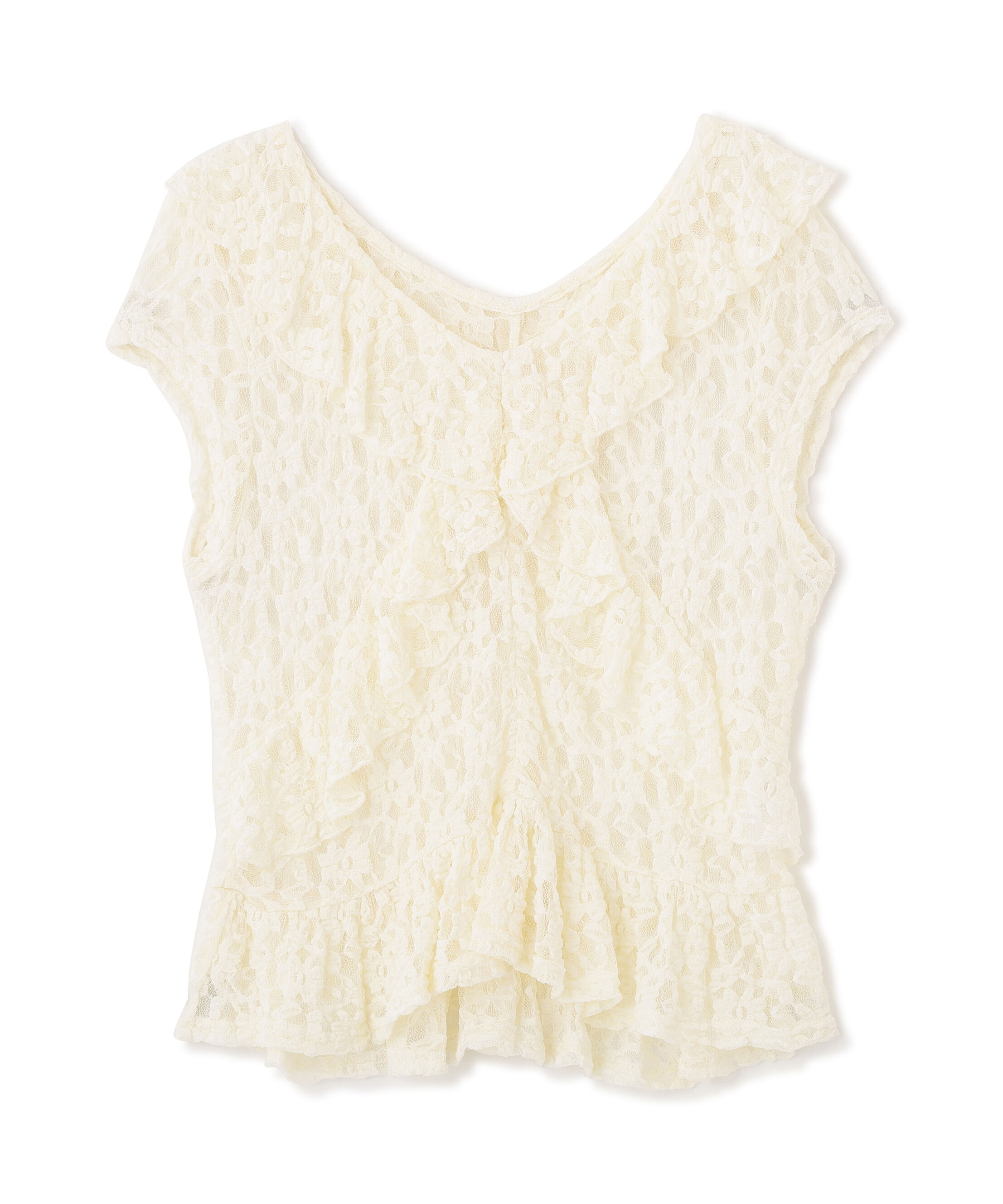 PROPORTION BODY DRESSING「ラッフルカットレーストップス」|Tシャツ・カットソー|