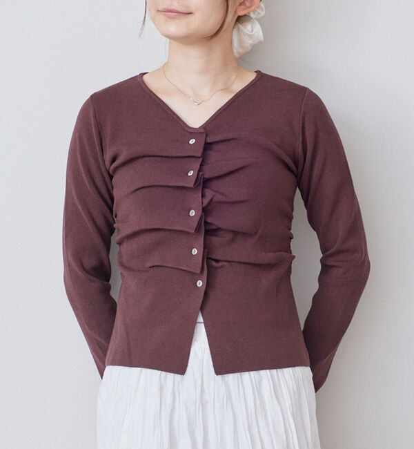 archives「【ＯＮかわ】タックボタンニットプルオーバー」|ニット・セーター|BROWN