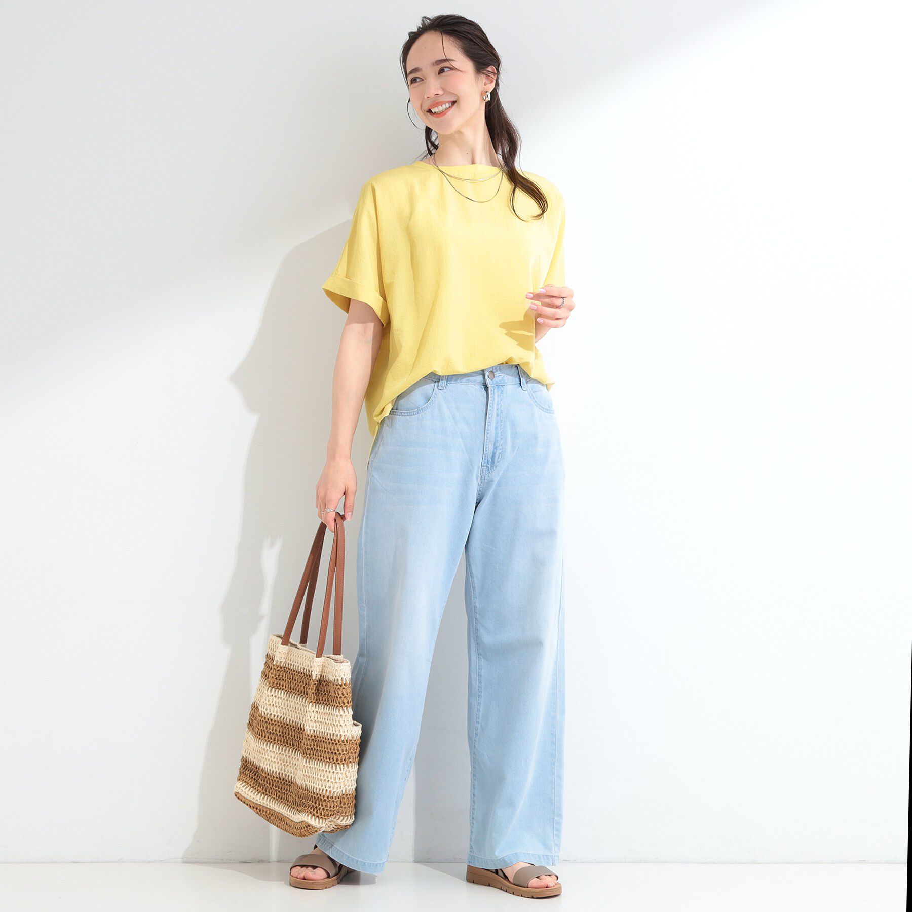 SHOO･LA･RUE「【着丈選べる/体型カバー】洗濯後しわになりにくい さらっと快適ドルマントップス」|シャツ・ブラウス|