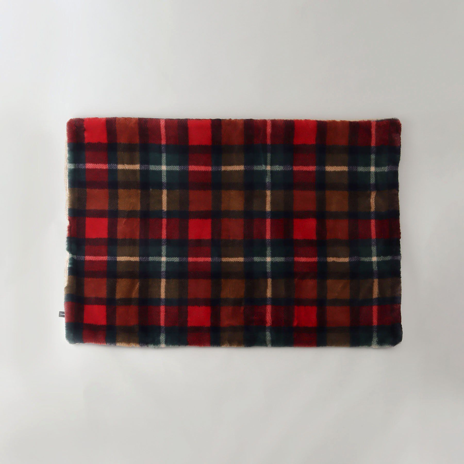 212 KITCHEN STORE「TAUKO (タウコ) チェックファーブランケット 70&times;100 RD」|バンダナ・スカーフ|