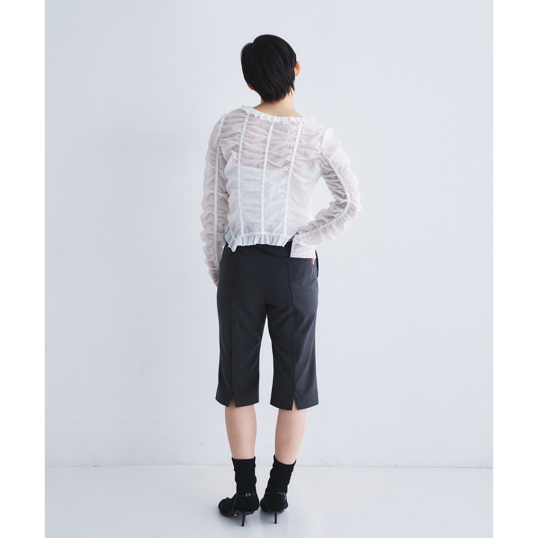CODE A「dobby ruffle blouse」|シャツ・ブラウス|
