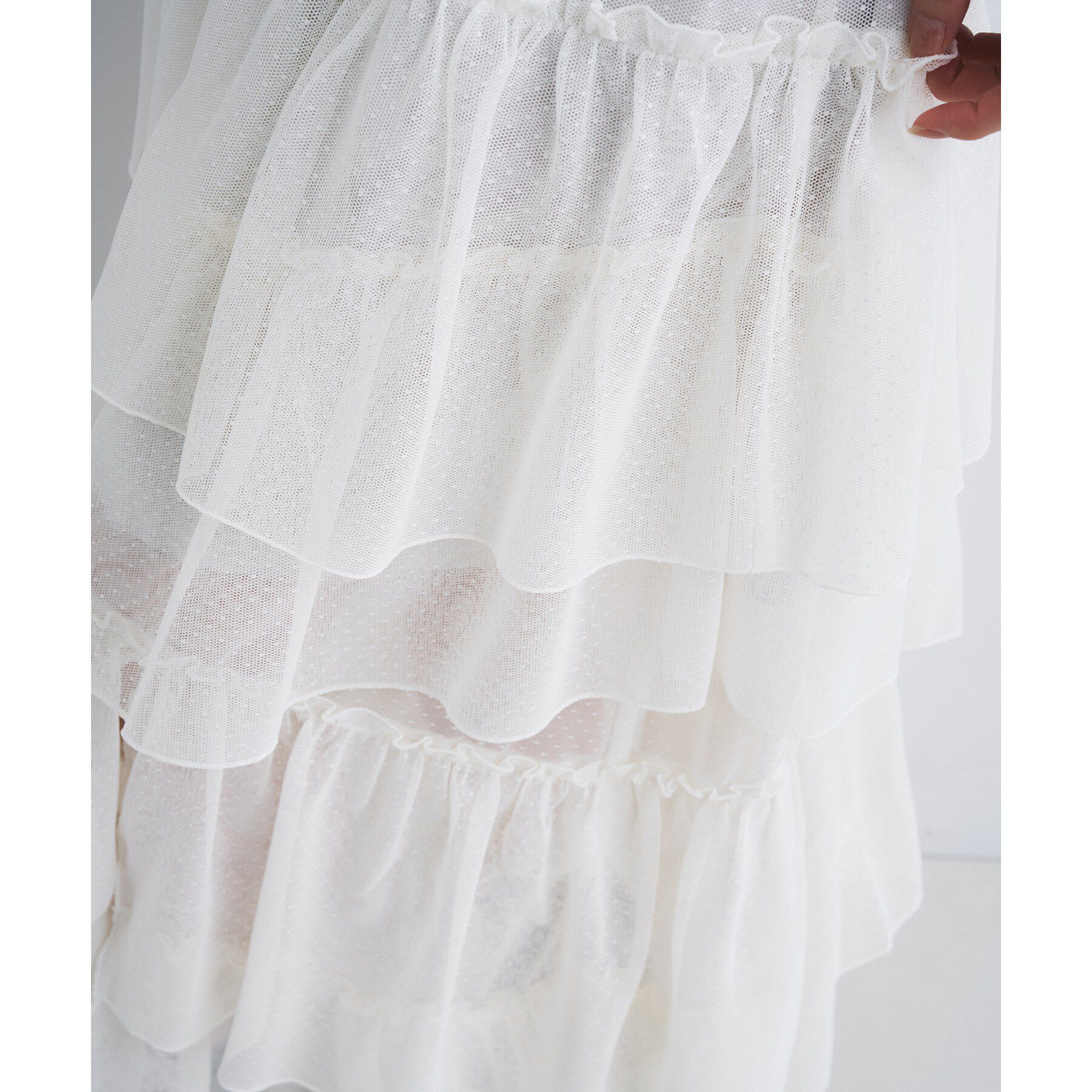 CODE A「M dramatic dot tulle skirt」|スカート|