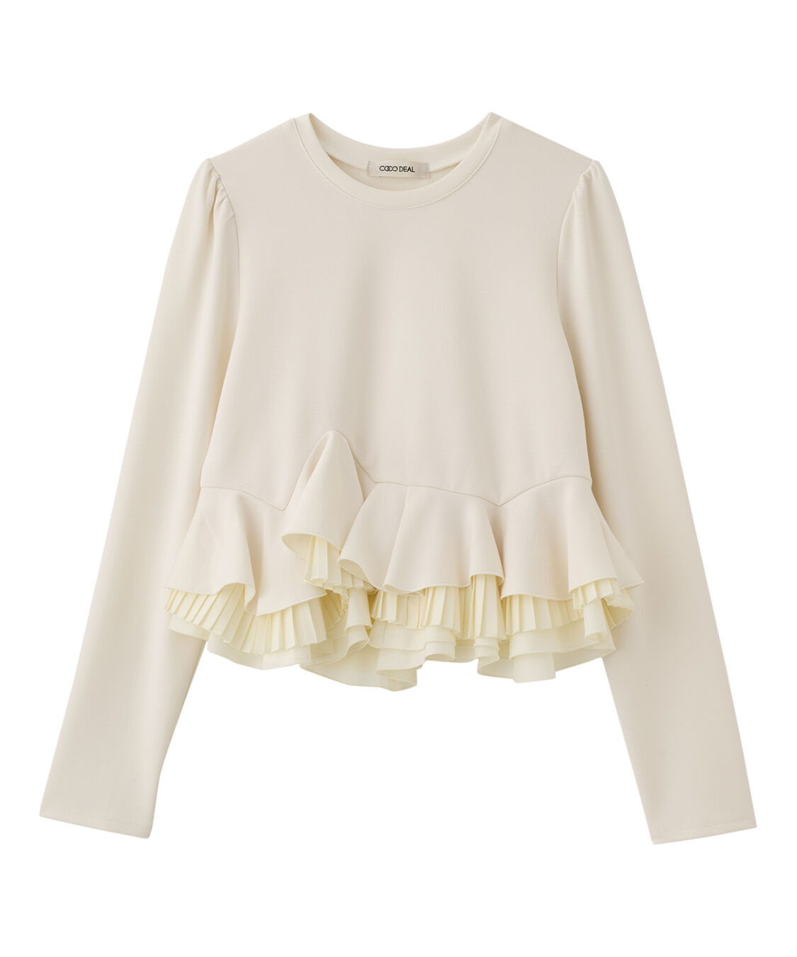 COCO DEAL「ランダムフリルペプラムトップス」|Tシャツ・カットソー|