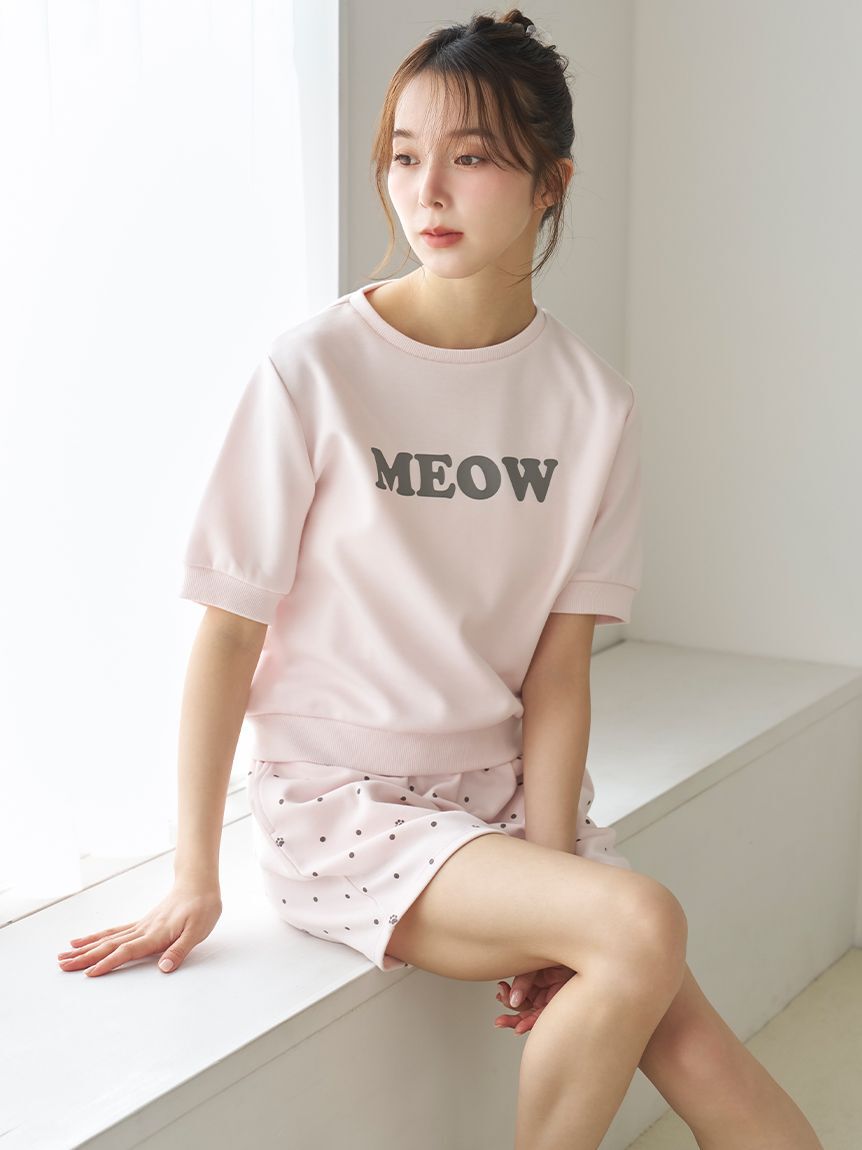 SNIDEL HOME「MEOWロゴスウェットセットアップ」|ルームウェア|