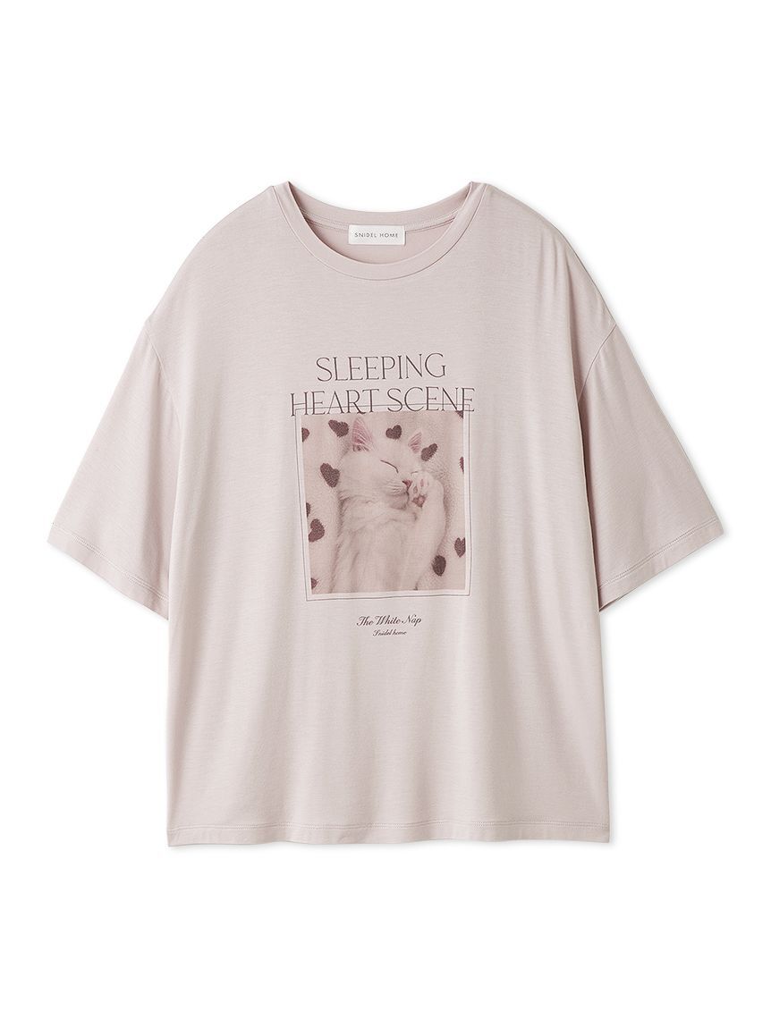 SNIDEL HOME「【接触冷感】ネコＴシャツ」|ルームウェア|