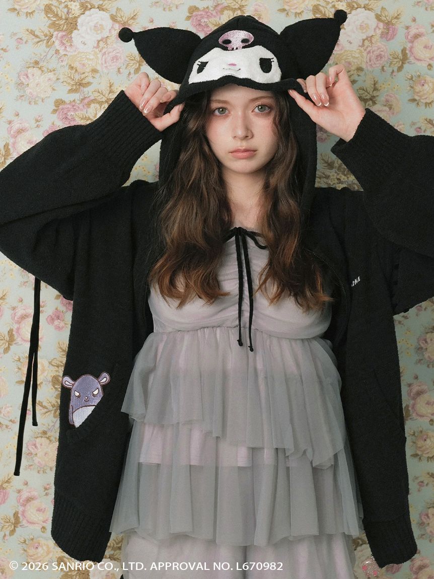 SNIDEL HOME「【クロミ】ニットパーカー」|ルームウェア|BLK