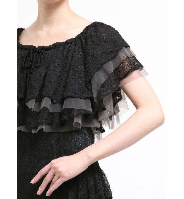 LAGUNAMOON「LADYレースフリルデザインボレロキャミワンピース」|ドレス|