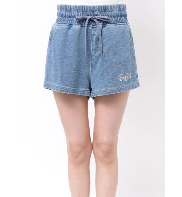 GYDA「ラインストーンGYDAカットデニムショートパンツ」|その他|