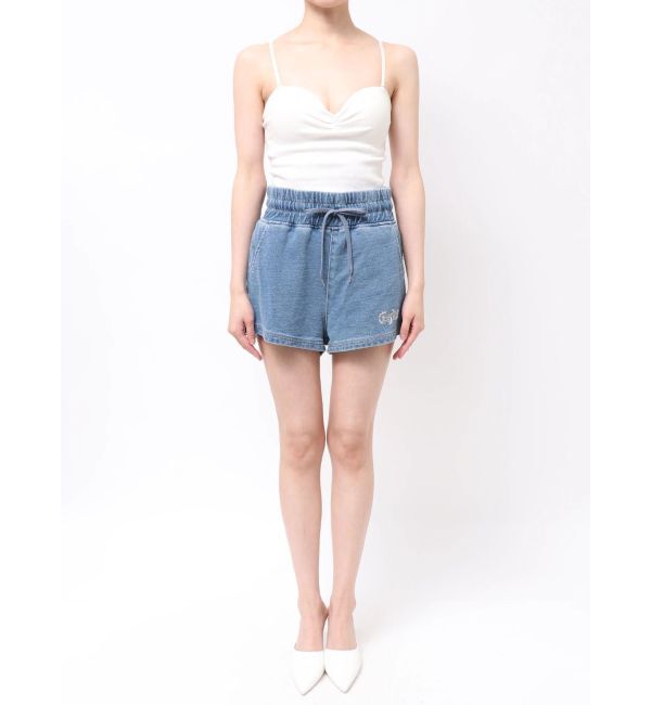 GYDA「ラインストーンGYDAカットデニムショートパンツ」|その他|