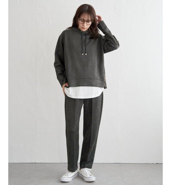 ikka「フェイクスエードテーパードパンツ」|その他|