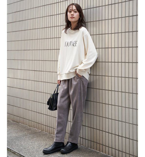 ikka「フェイクスエードテーパードパンツ」|その他|