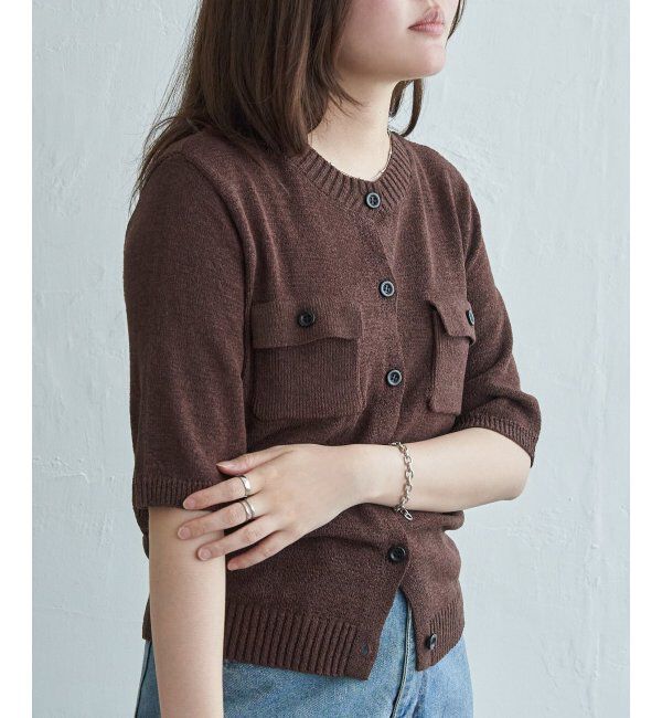 VENCE share style「テープヤーンポケット付きカーデ」|カーディガン|