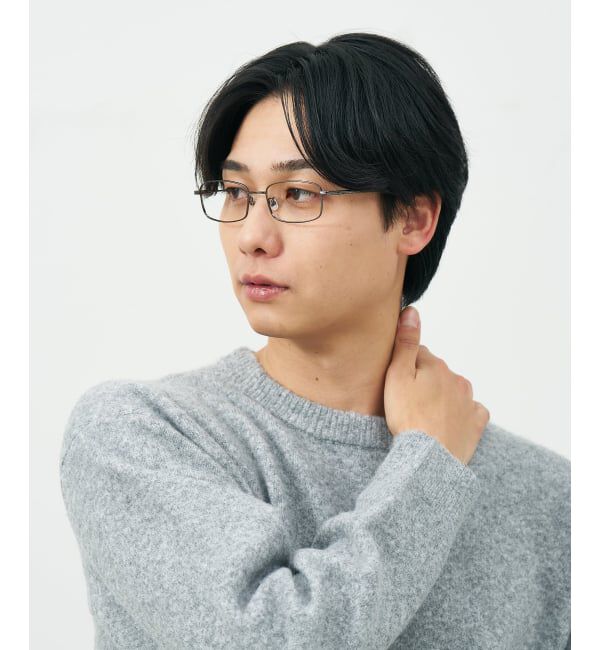  「ウェリントン 横長 メガネ | メタルフレーム 眼鏡 伊達メガネ 度付き 度なし ユニセックス レンズ交換券付」|メガネ|